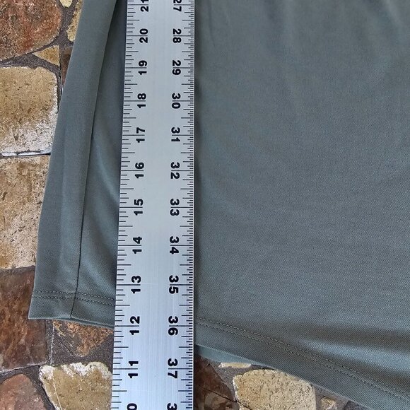 Bar III Asymmetrical Modal Blend Sleeveless Dress in Green, Soft, Size L - Picture 9 of 10